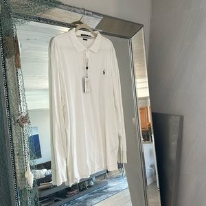 New with tags polo long sleeve white